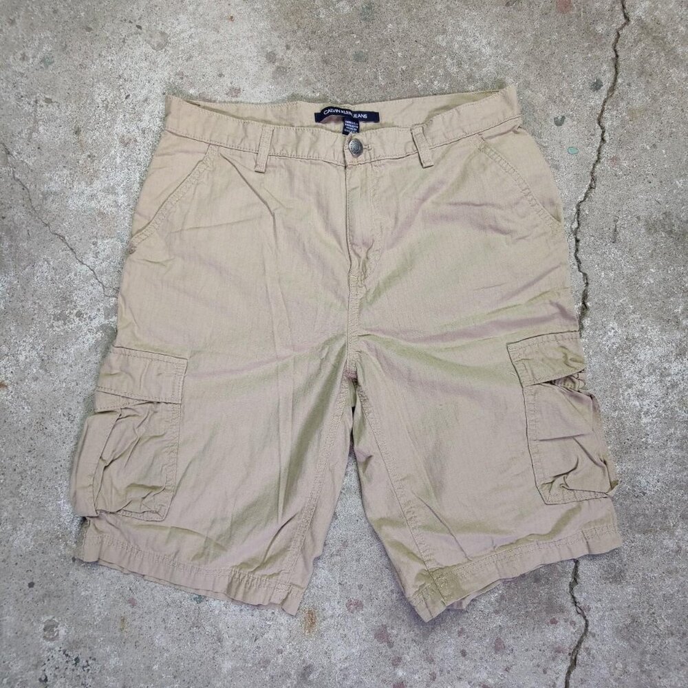 'Calvin Klein' khaki cargo shorts men's 30